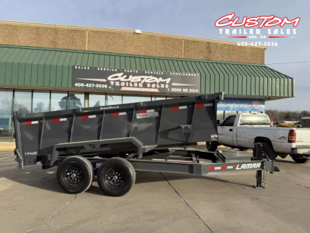 New #150304 2026 LAMAR DL 14 X 83 TANDEM AXLE LOW PRO 14K BUMPER PULL DUMP W/ 3' SIDES
