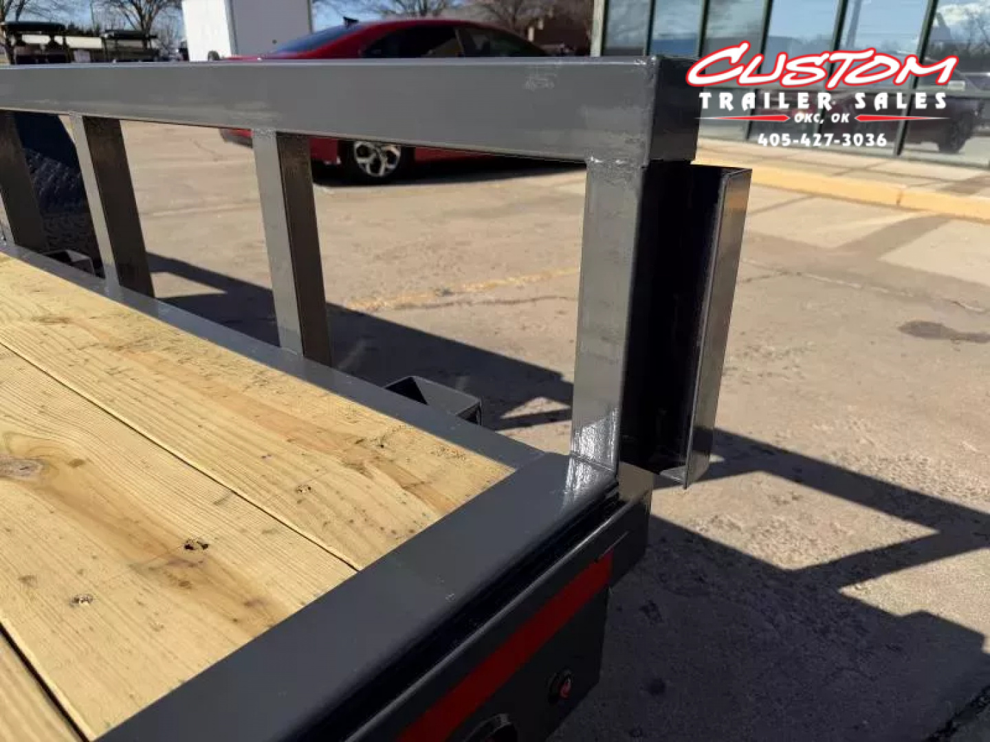 New #151013 2026 LAMAR U5 20 X 83 TANDEM AXLE SQUARE TUBE TOP 10K UTILITY W/ SLIDE IN RAMPS