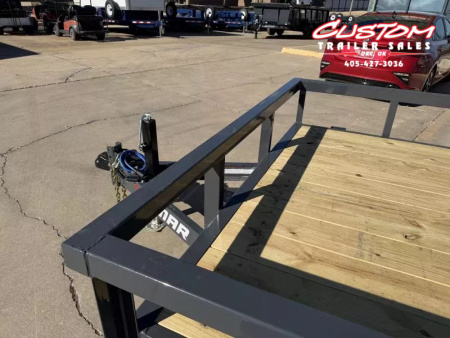 New #151013 2026 LAMAR U5 20 X 83 TANDEM AXLE SQUARE TUBE TOP 10K UTILITY W/ SLIDE IN RAMPS