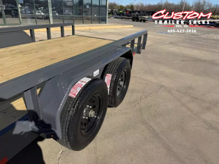New #151013 2026 LAMAR U5 20 X 83 TANDEM AXLE SQUARE TUBE TOP 10K UTILITY W/ SLIDE IN RAMPS