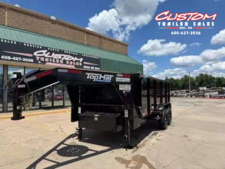 New #246465 2025 TOP HAT GNDPX140 14 X 83 TANDEM AXLE 14K GOOSENECK HIGH SIDE DUMP