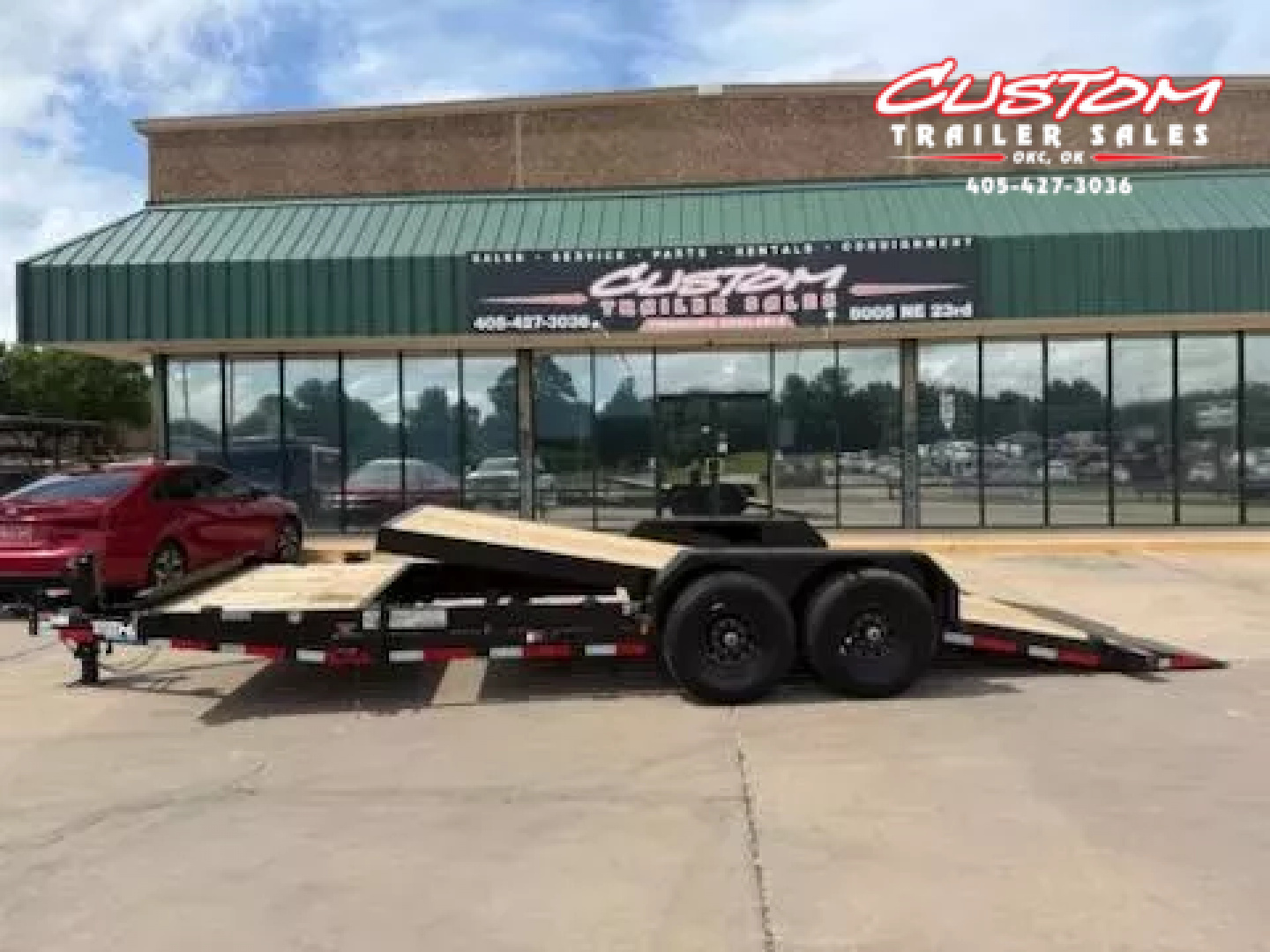 New #252693 2025 TOP HAT TDS 22 X 83 TANDEM AXLE 14K EQUIPMENT TILT TRAILER