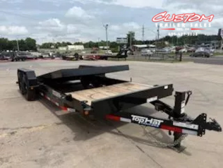 New #252693 2025 TOP HAT TDS 22 X 83 TANDEM AXLE 14K EQUIPMENT TILT TRAILER