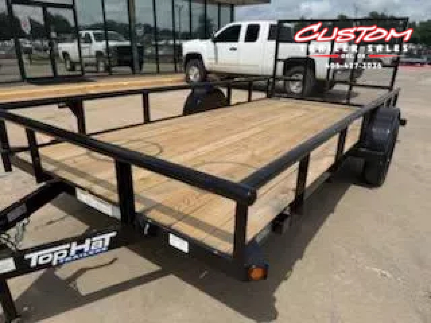 New #252896 2025 TOP HAT DSP 14 X 77 SINGLE AXLE PIPE TOP 3K UTILITY W/ REAR RAMP GATE