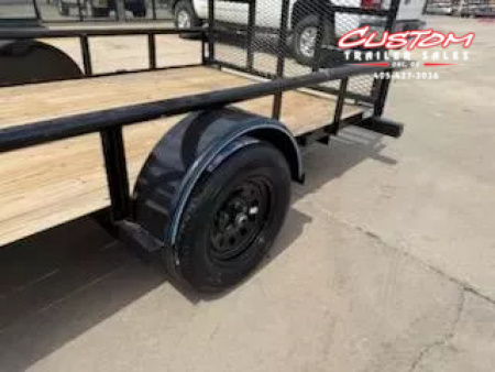 New #252896 2025 TOP HAT DSP 14 X 77 SINGLE AXLE PIPE TOP 3K UTILITY W/ REAR RAMP GATE