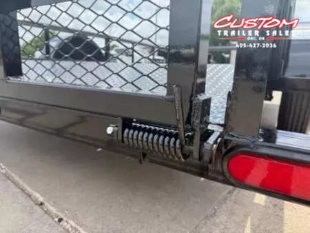 New #254149 2025 TOP HAT DSP 12 X 77 SINGLE AXLE PIPE TOP 3.5K UTILITY W/ 2' DOVE & 36  RAMP GATE