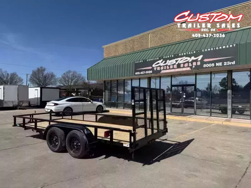 New #258493 2026 TOP HAT LDX 16 X 77 TANDEM AXLE SQUARE TUBE TOP 7K UTILITY TRAILER