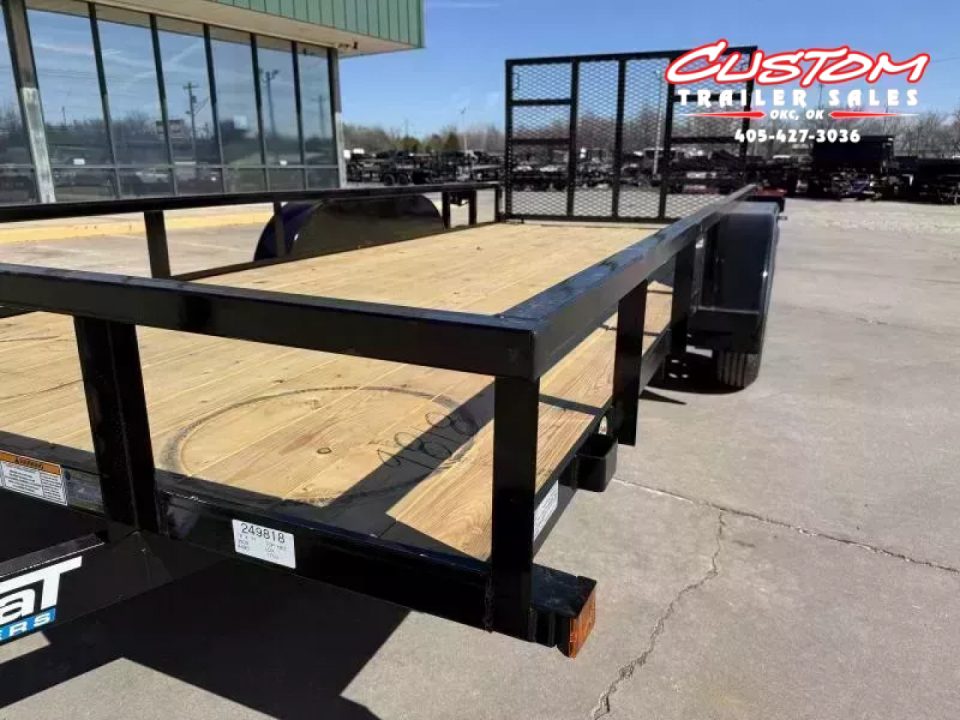 New #258493 2026 TOP HAT LDX 16 X 77 TANDEM AXLE SQUARE TUBE TOP 7K UTILITY TRAILER