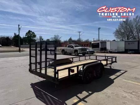 New #258493 2026 TOP HAT LDX 16 X 77 TANDEM AXLE SQUARE TUBE TOP 7K UTILITY TRAILER