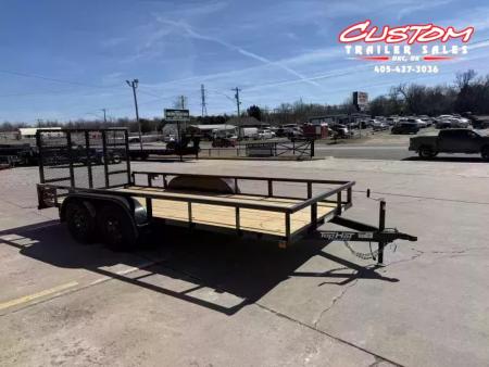 New #258493 2026 TOP HAT LDX 16 X 77 TANDEM AXLE SQUARE TUBE TOP 7K UTILITY TRAILER