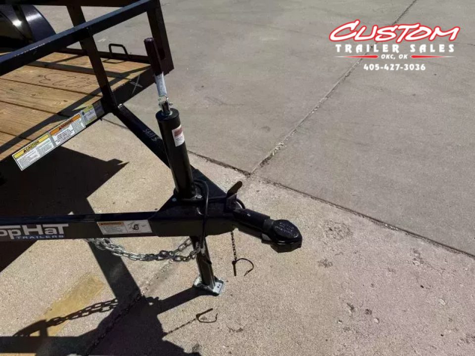 New #258592 2026 TOP HAT DJX 5 X 8 SINGLE AXLE ANGLE TOP 3.5K UTILITY W/ 48" RAMP GATE
