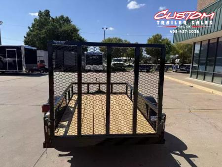 New #258592 2026 TOP HAT DJX 5 X 8 SINGLE AXLE ANGLE TOP 3.5K UTILITY W/ 48" RAMP GATE