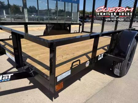 New #258592 2026 TOP HAT DJX 5 X 8 SINGLE AXLE ANGLE TOP 3.5K UTILITY W/ 48" RAMP GATE