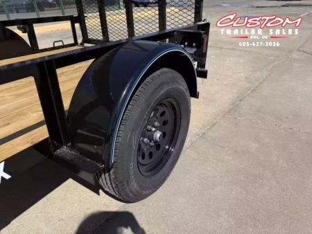 New #258592 2026 TOP HAT DJX 5 X 8 SINGLE AXLE ANGLE TOP 3.5K UTILITY W/ 48" RAMP GATE