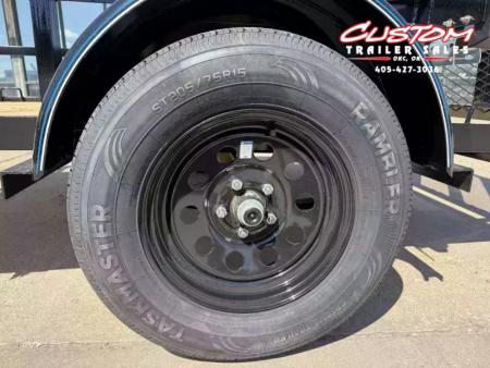 New #258592 2026 TOP HAT DJX 5 X 8 SINGLE AXLE ANGLE TOP 3.5K UTILITY W/ 48" RAMP GATE