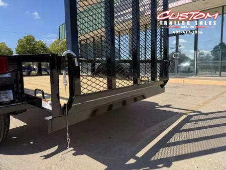 New #258592 2026 TOP HAT DJX 5 X 8 SINGLE AXLE ANGLE TOP 3.5K UTILITY W/ 48" RAMP GATE