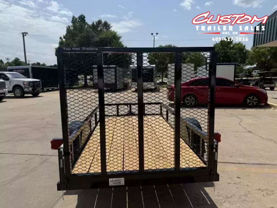 New #259174 2026 TOP HAT DJX 5 X 10 SINGLE AXLE ANGLE TOP 3.5K UTILITY W/ 48" RAMP GATE