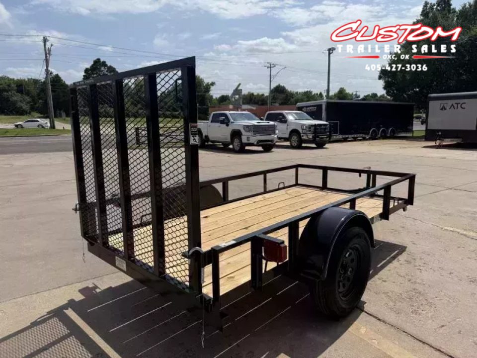 New #259174 2026 TOP HAT DJX 5 X 10 SINGLE AXLE ANGLE TOP 3.5K UTILITY W/ 48" RAMP GATE