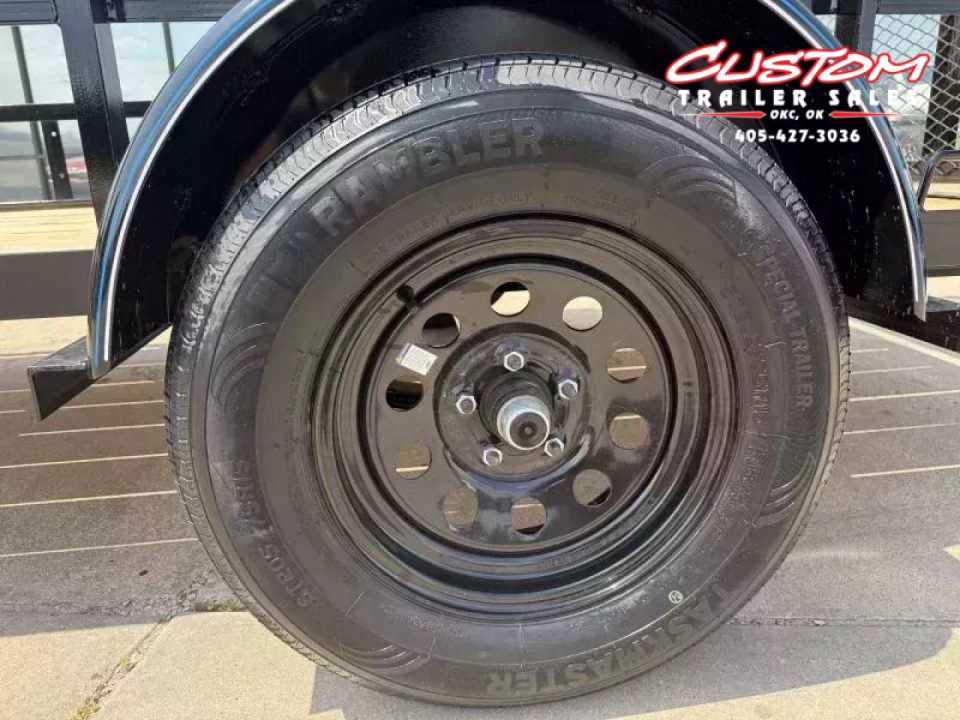New #259174 2026 TOP HAT DJX 5 X 10 SINGLE AXLE ANGLE TOP 3.5K UTILITY W/ 48" RAMP GATE
