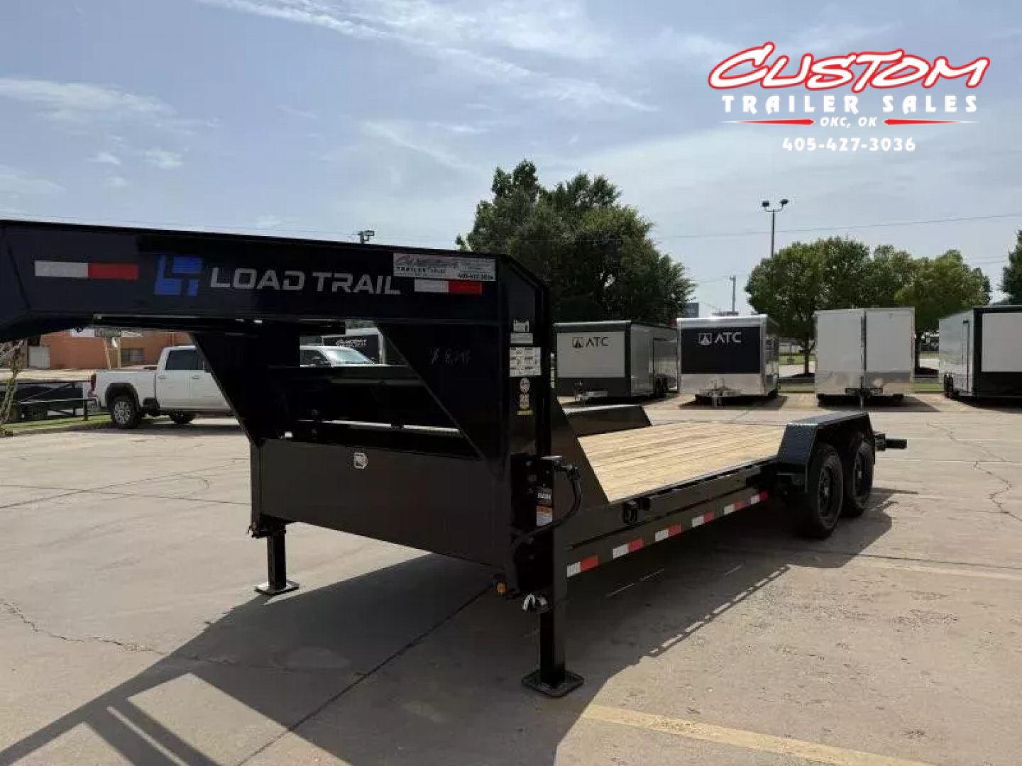 New #361219 2025 LOAD TRAIL GC 20 X 83 TANDEM AXLE 14K GOOSENECK EQUIPMENT HAULER W/ SLIDE IN RAMPS