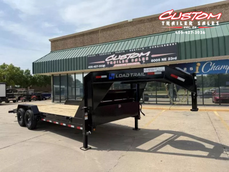 New #361219 2025 LOAD TRAIL GC 20 X 83 TANDEM AXLE 14K GOOSENECK EQUIPMENT HAULER W/ SLIDE IN RAMPS