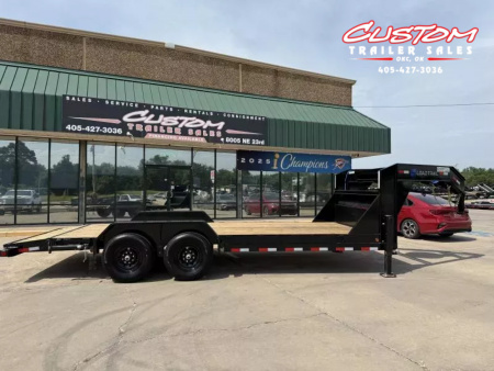 New #361219 2025 LOAD TRAIL GC 20 X 83 TANDEM AXLE 14K GOOSENECK EQUIPMENT HAULER W/ SLIDE IN RAMPS
