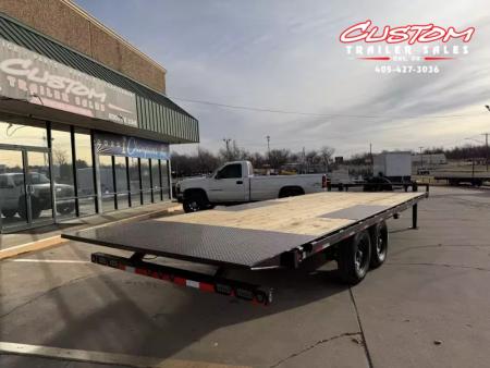 New #374418 2026 LOAD TRAIL PE 24 X 102 TANDEM AXLE BUMPER PULL 14K FULL BED FLATBED TILT
