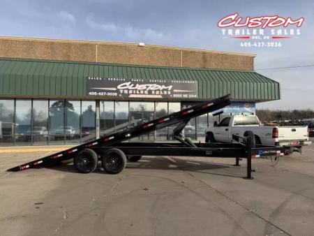 New #374418 2026 LOAD TRAIL PE 24 X 102 TANDEM AXLE BUMPER PULL 14K FULL BED FLATBED TILT