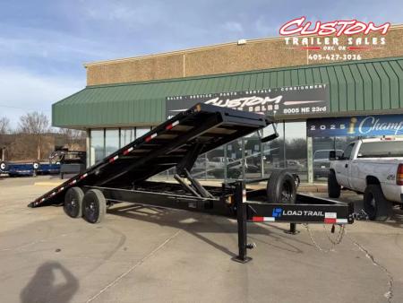 New #374418 2026 LOAD TRAIL PE 24 X 102 TANDEM AXLE BUMPER PULL 14K FULL BED FLATBED TILT