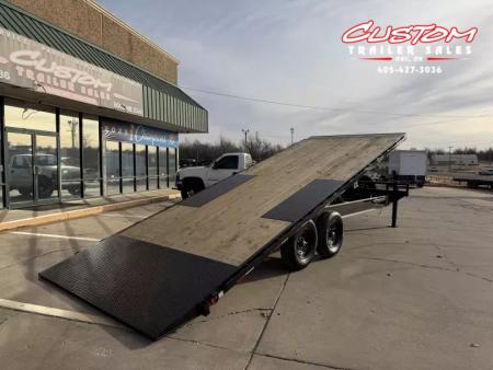 New #374418 2026 LOAD TRAIL PE 24 X 102 TANDEM AXLE BUMPER PULL 14K FULL BED FLATBED TILT
