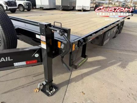 New #374418 2026 LOAD TRAIL PE 24 X 102 TANDEM AXLE BUMPER PULL 14K FULL BED FLATBED TILT