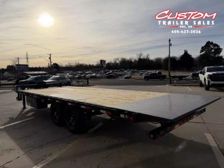 New #374418 2026 LOAD TRAIL PE 24 X 102 TANDEM AXLE BUMPER PULL 14K FULL BED FLATBED TILT