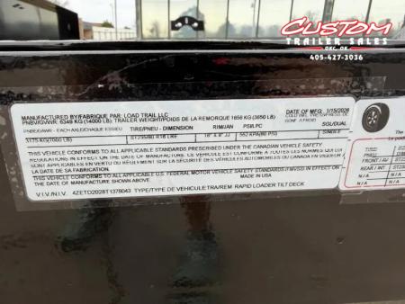 New #378043 2026 LOAD TRAIL TM 20 X 83 TANDEM AXLE RAPID LOADER 14K STEEL FLOOR TILT DECK TRAILER