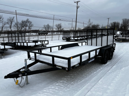 New 2026 Sure-Trac 7x16 7K Tube Top Utility Utility Trailer