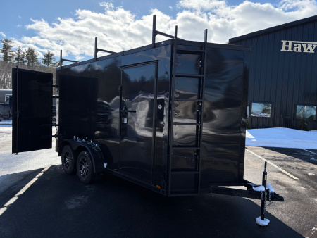 New 2026 Spartan 7X14 +2ft V-nose /7' interior height / .080 Polycore/ Blackout Package/Contractor Package/ Walkable-Roof- 7000GVW