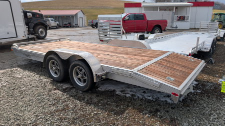 Used 2024 Legend 18' Aluminum Open Car Hauler w/ 32  Beavertail