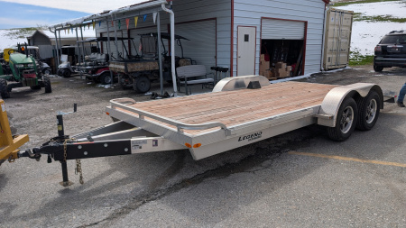 Used 2024 Legend 18' Aluminum Open Car Hauler w/ 32" Beavertail