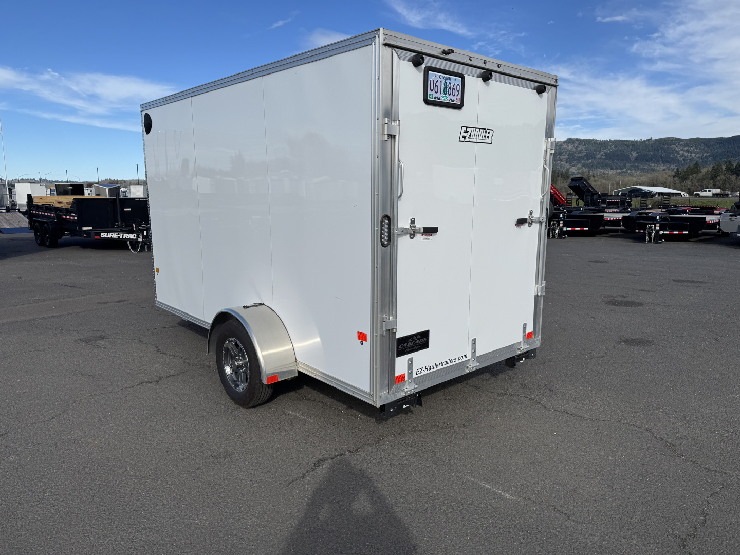 Used USED 2022 ALCOM 6x12 Aluminum Enclosed Trailer w/ Extras 3K GVWR