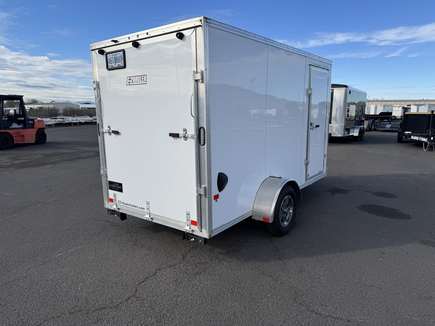 Used USED 2022 ALCOM 6x12 Aluminum Enclosed Trailer w/ Extras 3K GVWR