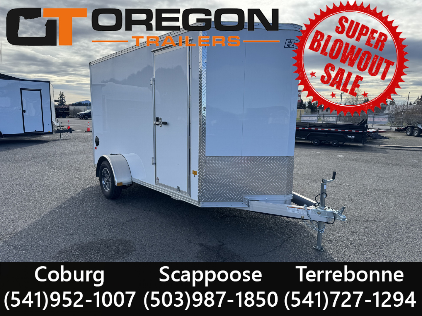 Used USED 2022 ALCOM 6x12 Aluminum Enclosed Trailer w/ Extras 3K GVWR