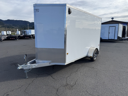 Used USED 2022 ALCOM 6x12 Aluminum Enclosed Trailer w/ Extras 3K GVWR