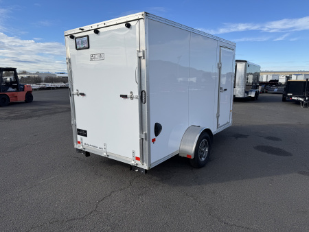Used USED 2022 ALCOM 6x12 Aluminum Enclosed Trailer w/ Extras 3K GVWR