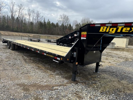 New 2026 Big Tex 22GN-40D5A Flatbed Trailer 35ft Deck + 5ft Dovetail mega ramps 2- speed jack