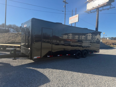 New Outlaw 8.5x28 Vending Trailer 16K Black **CURBSIDE**