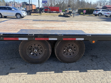 Used 2023 Top Hat 14K 8X24 DECK OVER STAND UP RAMPS Equipment Trailer