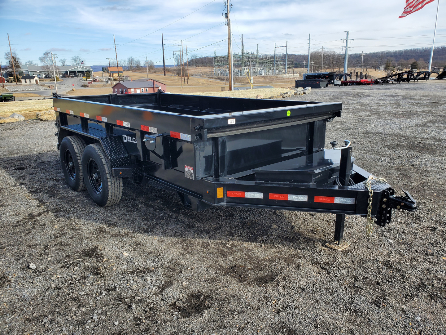 New 2026 Delco Trailers D2 Dump Trailer / 12,000 GVWR / 72"X12' / 21" Sides