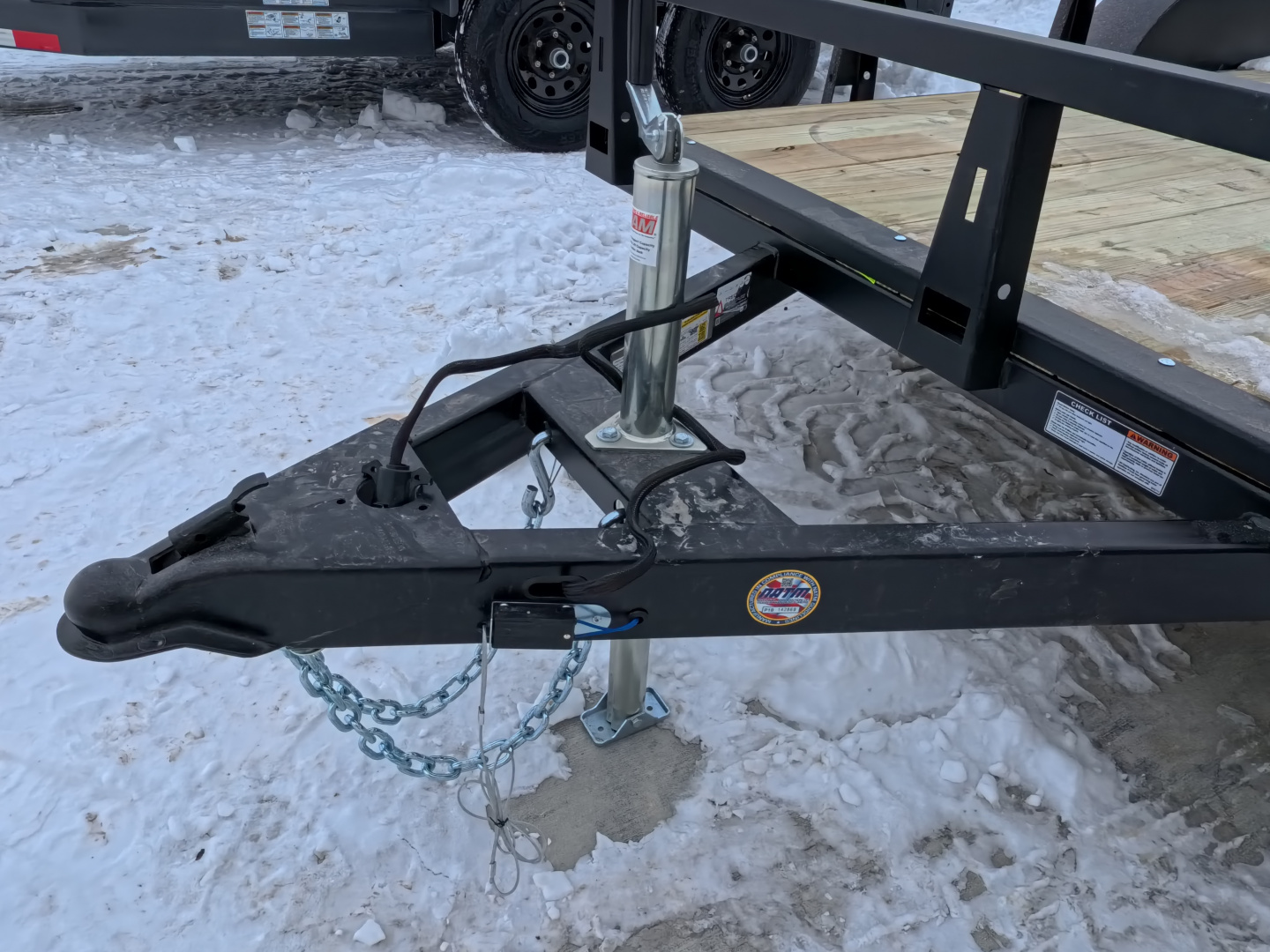 New 2026 HTC 7 x 14 Tandem Axle Utility Trailer 7K GVWR , includes channel uprights with 4 hole cargo securement options