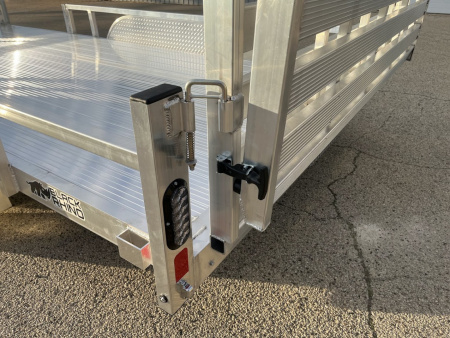 New 2026 Black Rhino *INCOMING* Aluminum 81"x16' LST716A w/ Side Load Ramps & Bifold Gate (ATV / UTV / Side by Side) Utility Trailer