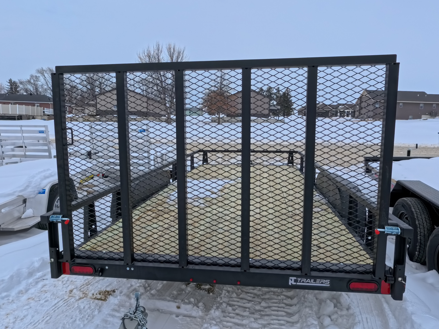 New 2026 HTC 7 x 16 Tandem Axle Utility Trailer with 4 Hole Load Securement Options ,7000 lb. GVWR