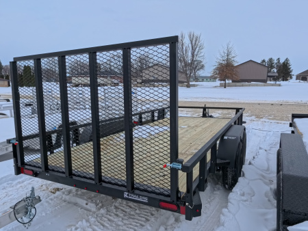 New 2026 HTC 7 x 16 Tandem Axle Utility Trailer with 4 Hole Load Securement Options ,7000 lb. GVWR